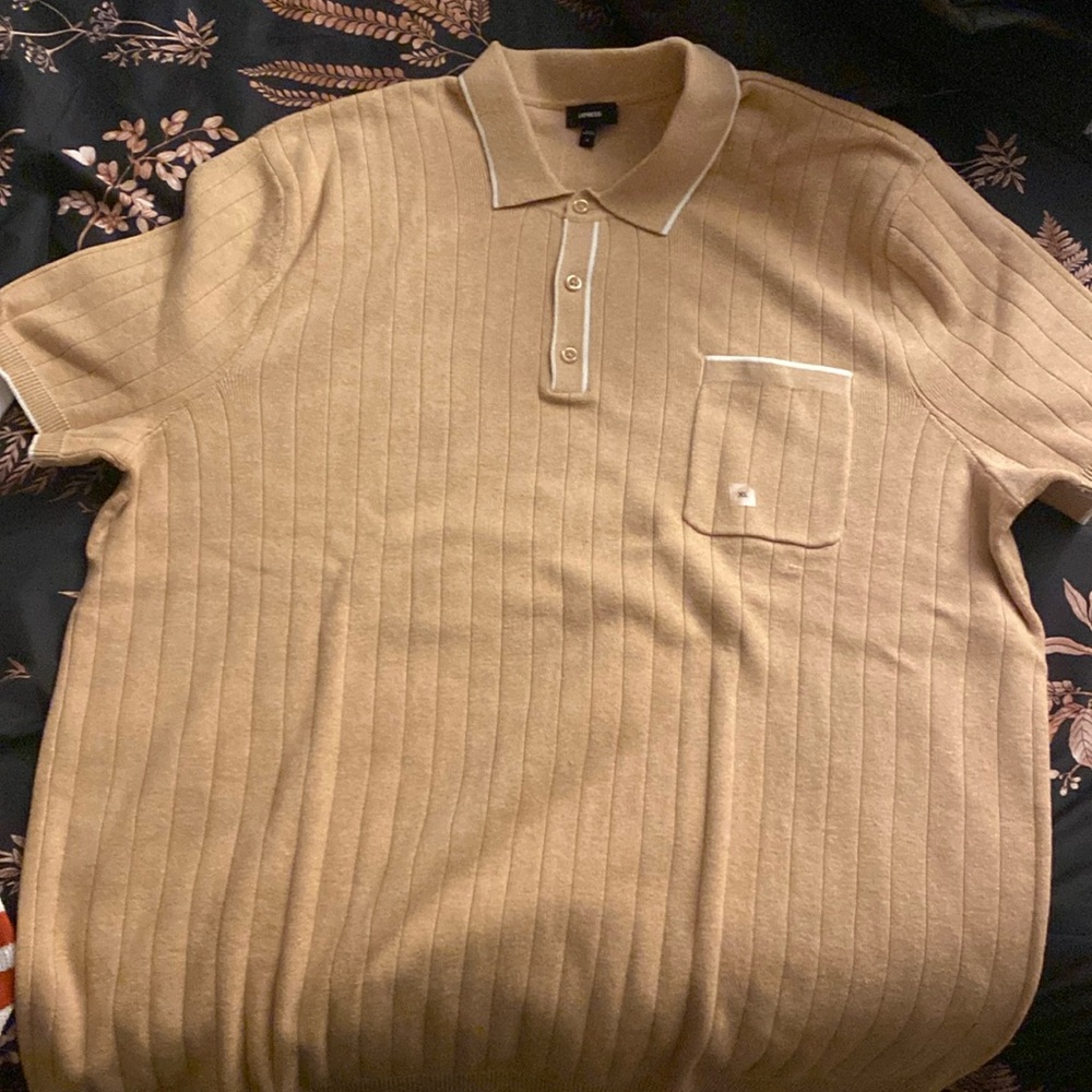 Express half sleeve knit polo; new and unused but no tags